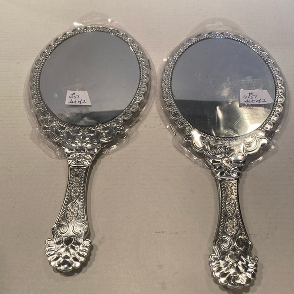 NWT Bundle of 2 Silvertone Hand Mirrors - Picture 1 of 5